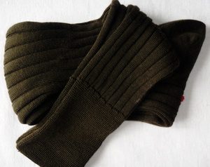 chaussette-laine-marron-homme-femme-longue