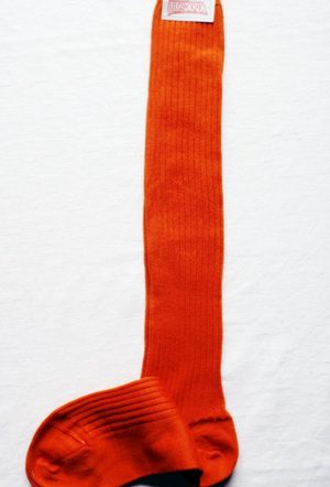 chaussette-laine-orange-homme-femme-longue