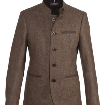 VESTE TWEED MARRON GAMLITZ - STEINBOCK - Taille 48