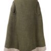 loden green mirabell cape with edelweiss interior detail