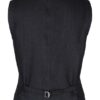 Fitted black back vest with buckle.