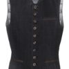 Elegant black button-down vest for men