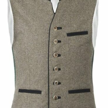 Gilet traditionnel en laine gris avec boutons