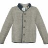 Veste tricotée grise pour enfant avec boutons