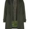 Manteau long vert pour homme