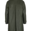 Manteau long vert dos uni