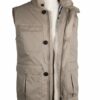 Gilet sans manches beige avec poches multiples