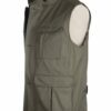 Gilet sans manches vert kaki avec poches
