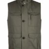 Gilet sans manches vert avec poches multiples