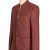 Veste rouge bordeaux boutonnée, mannequin inclu