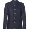 Veste bleue élégante avec boutons argentés