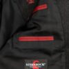 Veste anthracite et doublure noire avec logo Steinbock et détails rouges